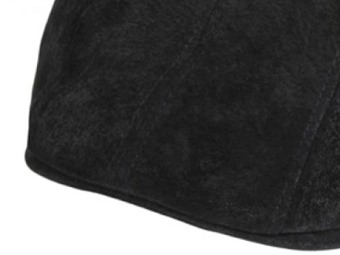 Pánská kožená bekovka s podšívkou - černá kožená bekovka