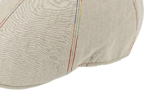 Pánská béžová 6-dílná letní lněná bekovka s barevným švem od Fiebig