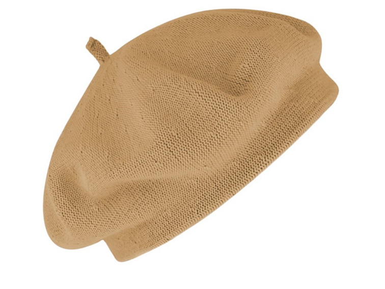 Bavlněný letní baret dámský - Flora - Béžová