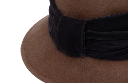 Dámský hnědý plstěný klobouček Cloche - Fiebig