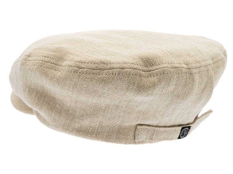 Letní béžová bekovka - driver cap - od CTH Ericson - Viktor Herringbone Hemp Natural