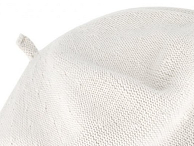 Bavlněný letní baret dámský - Flora - bílá