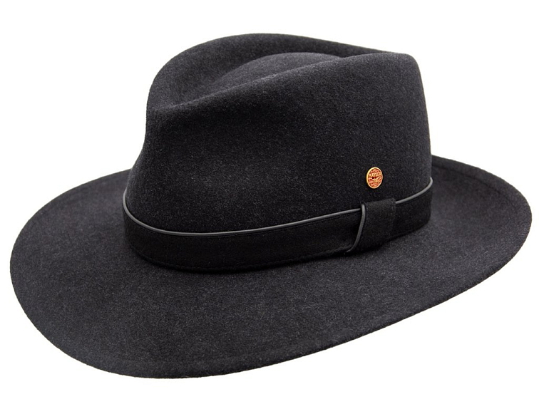 Cestovní nemačkavý voděodolný šedý klobouk Mayser - Doren