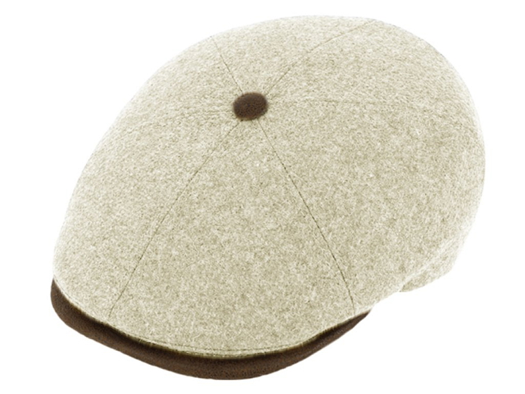 Zimní retro bekovka 6-panel od Fiebig vlna - béžová