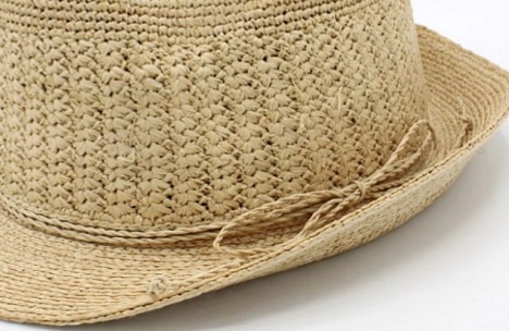 Trilby Raffia - slaměný klobouk crochet