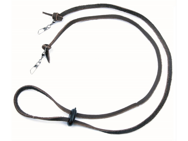 Šňůrka ke klobouku hnědá - CHINSTRAP WITH HOOK
