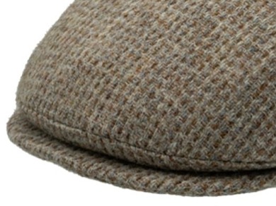 Pánská zimní béžová tweedová bekovka - Mayser - Sidney Harris Tweed