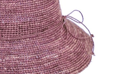 Dámský letní nemačkavý slaměný klobouk Cloche - Crochet Cloche Mauve