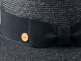 Slaměný klobouk - Pork-pie Jil s širší asymetrickou krempou - Mayser - UV faktor 80