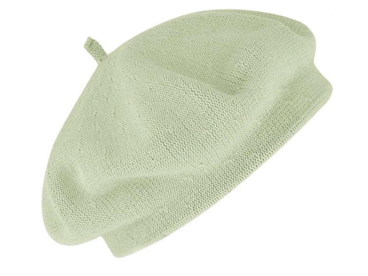 Bavlněný letní baret dámský - Flora - Světle zelený