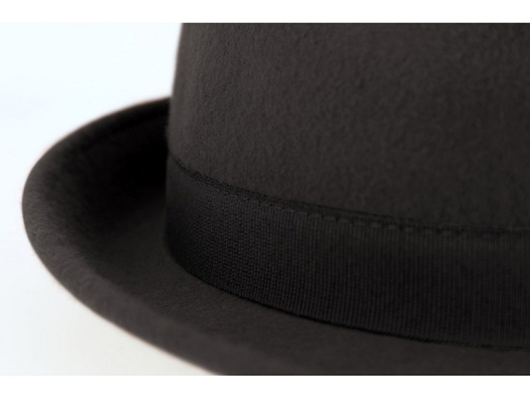 Klasický trilby klobouk vlněný Fiebig - šedý s šedou stuhou