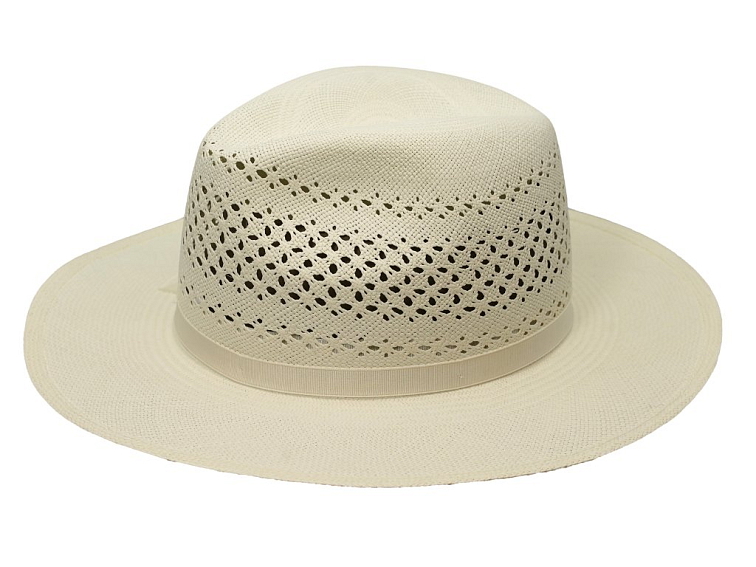 Luxusní panamský klobouk MEDEA - Borsalino - bílá stuha