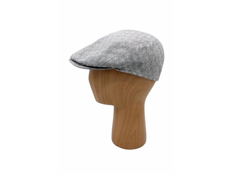 Pánská lněná letní bekovka - Fiebig since 1903 - šedá