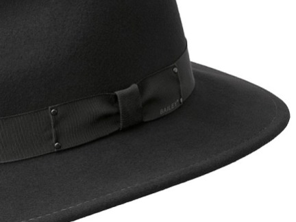 Cestovní černý nemačkavý vlněný klobouk - Curtis LiteFelt®