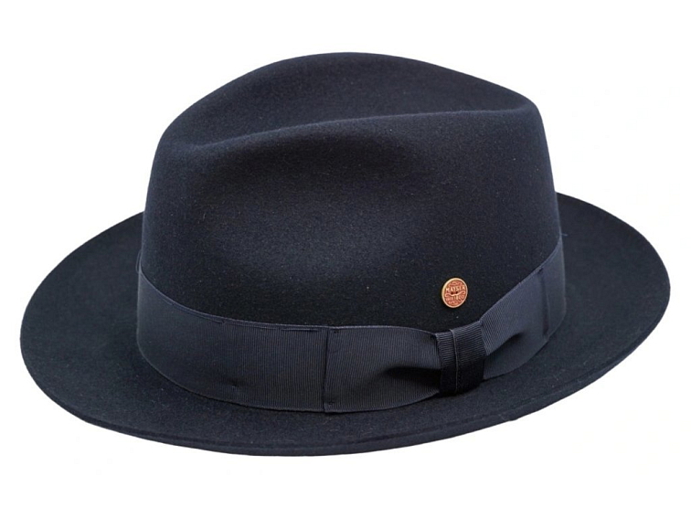 Plstěný modrý klobouk Mayser - City