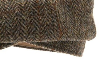 Vlněná tvídová bekovka 8-panel od CTH Ericson - Alan Harris Tweed