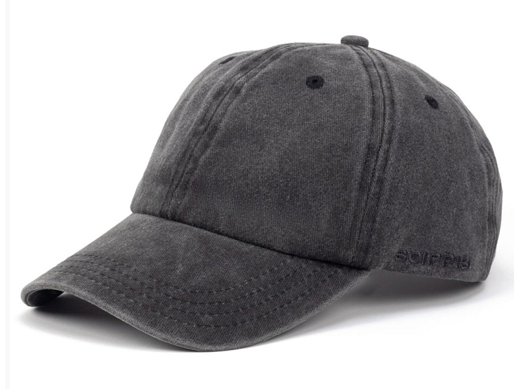 Australská černá kšiltovka z seprané bavlny - KAMPA CAP