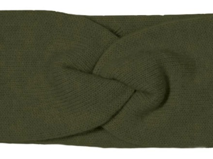 Dámská kašmírová zelená zimní čelenka - Fiebig