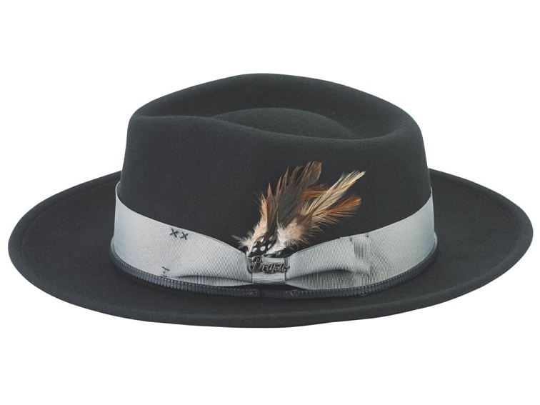 Vlněný klobouk Fedora RULE THE STREET – černý - BullHide Hats