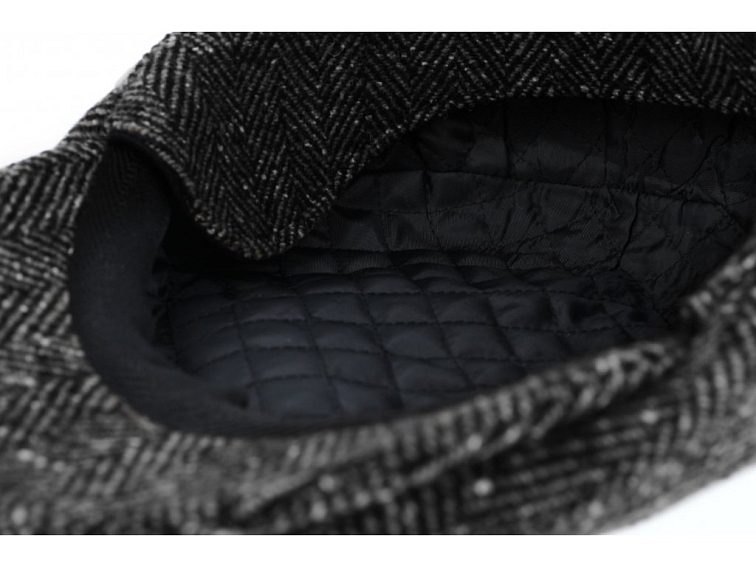 Pánská šedá zimní bekovka Fiebig s klapkami na uši