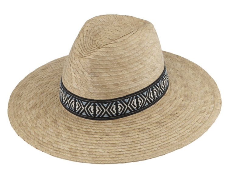 Letní béžový Fedora klobouk - Wide brim