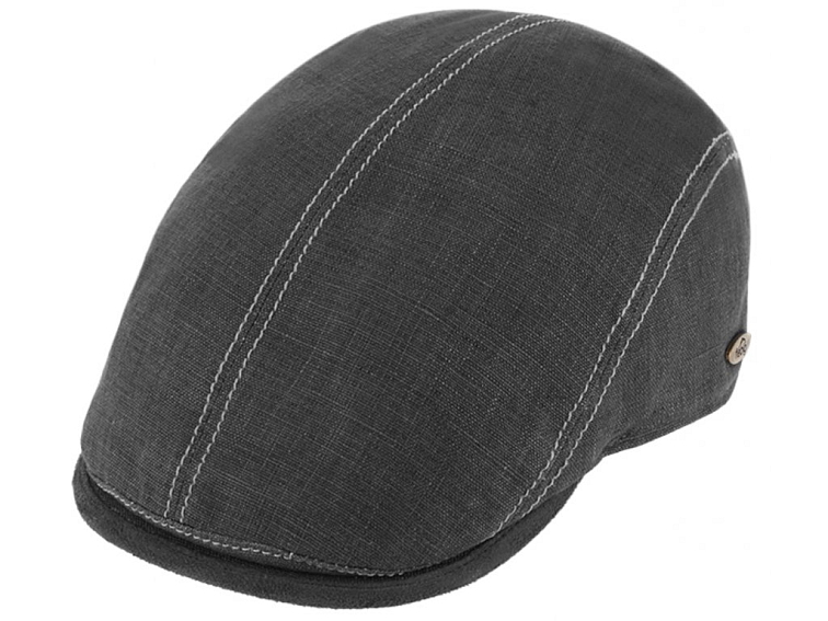 Pánská šedá letní bekovka s UV faktorem 50 - Fiebig since 1903 - 100 % len