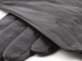 Pánské černé kožené rukavice bez podšívky - Carlsbad Hat