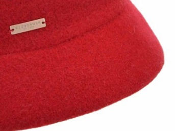 Bucket hat - zimní červený vlněný klobouček - Seeberger