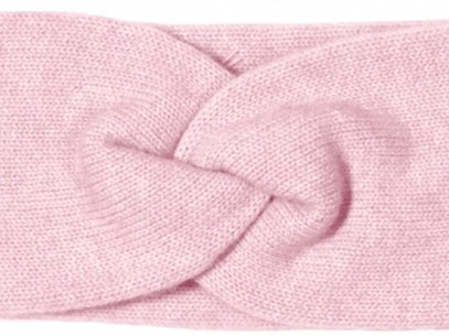 Dámská růžová kašmírová zimní čelenka - Fiebig