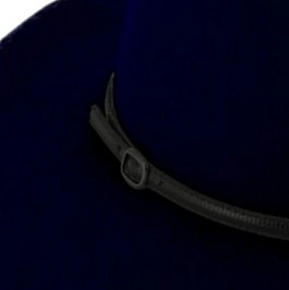 Dámský modrý klobouk vlněný od Fiebig s širší krempou - Big Brim