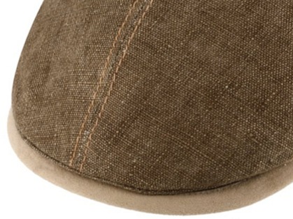 Pánská hnědá letní bekovka s UV faktorem 50 - Fiebig since 1903 - 100 % len