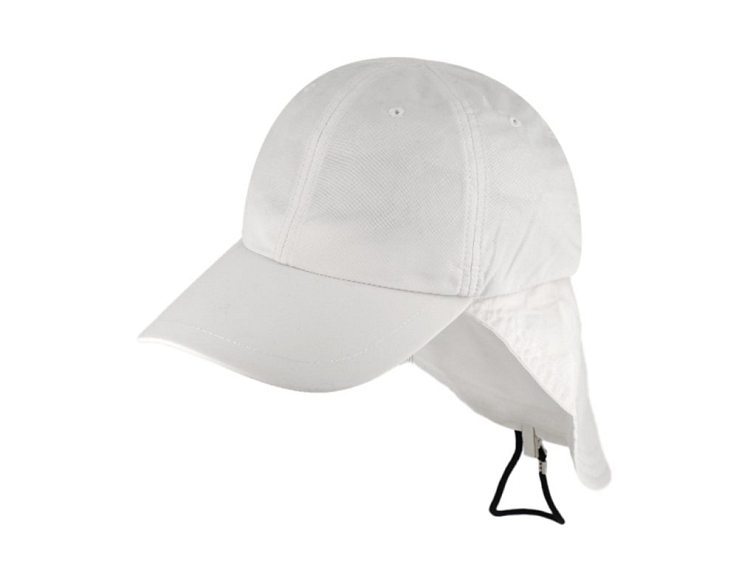 Kšiltovka bílá s ochrannou plachetku na krk - Baseball Cap Fiebig