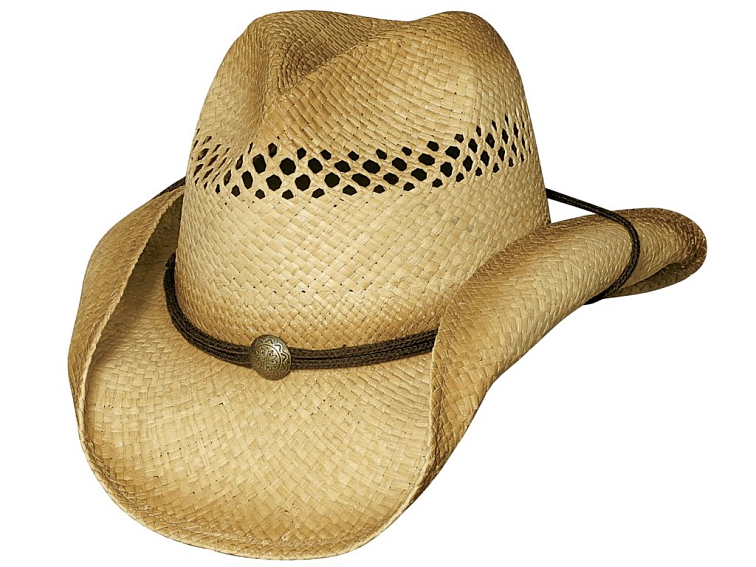 Blaze – westernový klobouk z raffie, přírodní