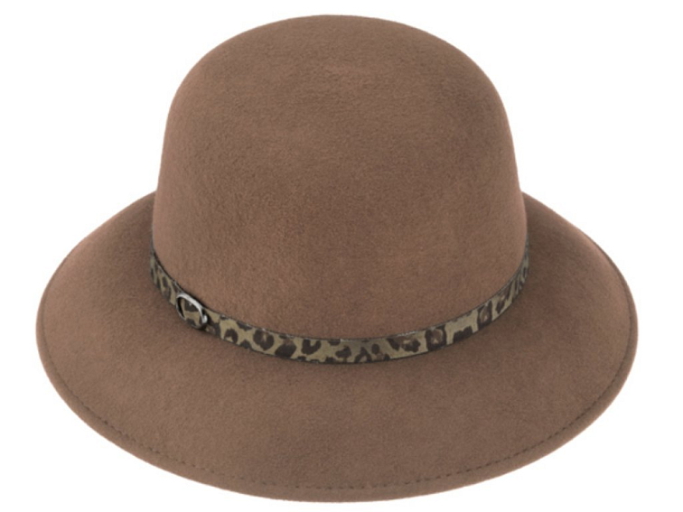 Dámský béžový plstěný Cloche - Fiebig