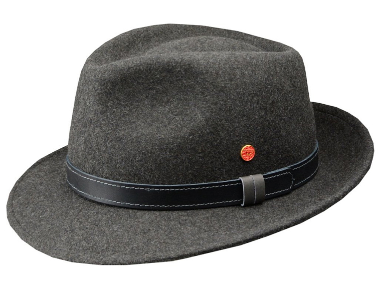 Cestovní nemačkavý voděodolný šedý klobouk Mayser - Denver Traveller