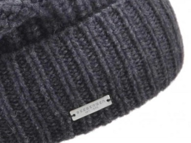 Kašmírová objemná šedá čepice od Seeberger - Big Beanie Cashmere