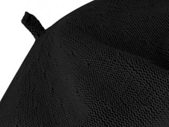 Bavlněný letní baret dámský - Flora - Černá