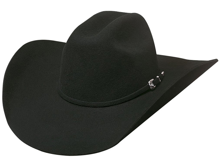 Černý westernový klobouk BROKEN HORN 4X