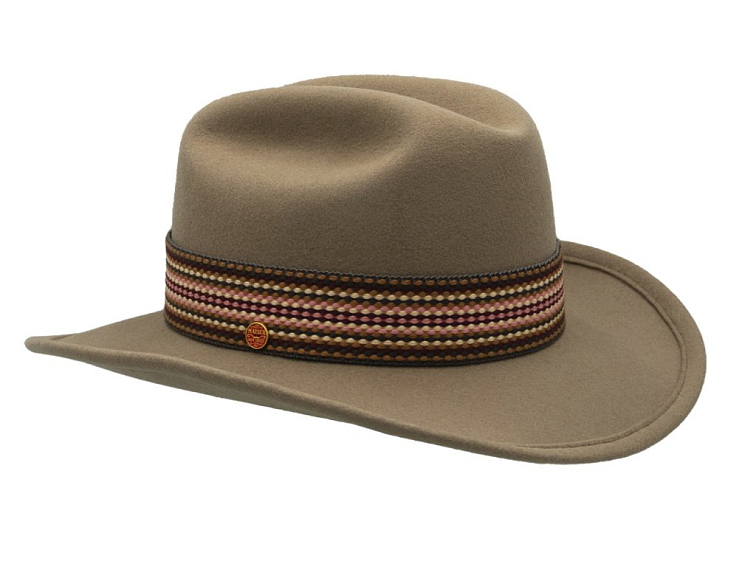 Cestovní nemačkavý voděodolný béžový klobouk Mayser - Cowboy Hat