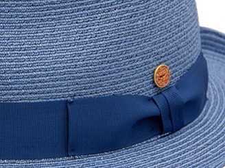 Modrý crushable (nemačkavý) letní klobouk Trilby - Mayser Maleo, UV faktor 80