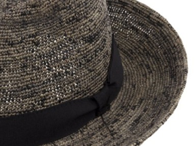 Fedora Raffia - slaměný taupe klobouk - Bestseller