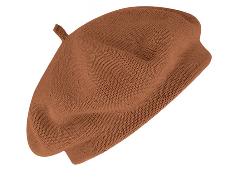 Bavlněný letní baret dámský - Flora - Hnědá