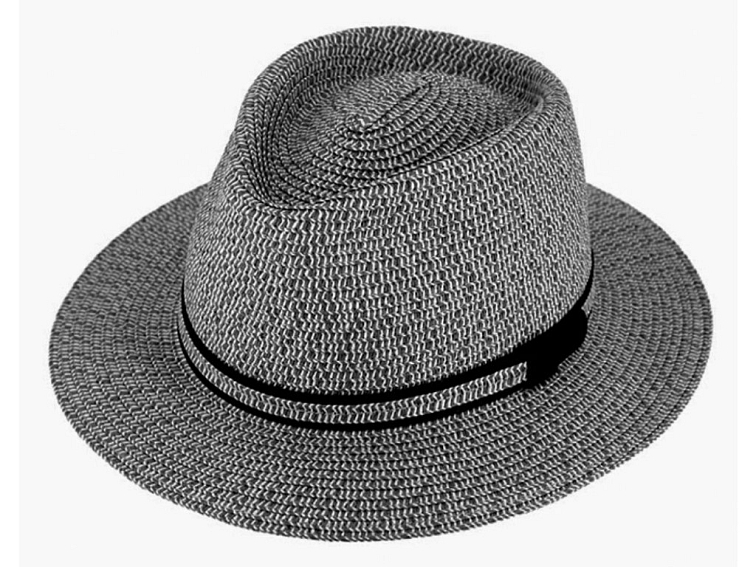 Letní černý fedora klobouk od Fiebig - Traveller Toyo