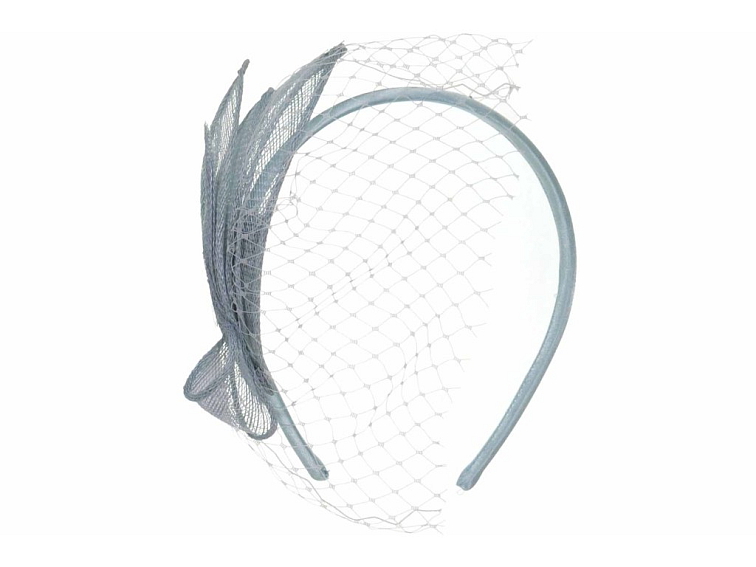 Dámský fascinátor Seeberger se závojem - bleděmodrý