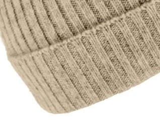 Kašmírová béžová unisex čepice Fiebig