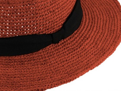 Fedora Raffia - slaměný skořicový klobouk - Bestseller