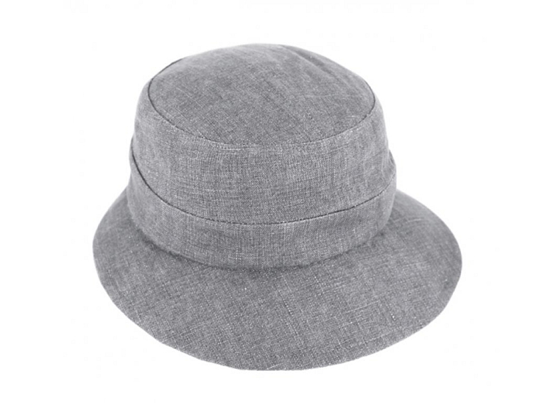 Letní dámský lněný šedý klobouček - Fiebig 1903