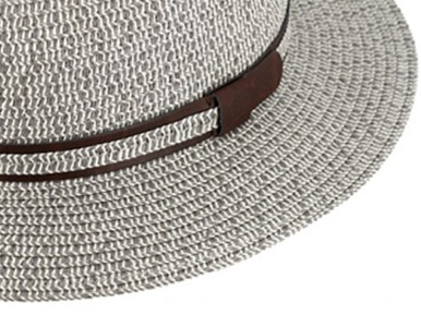 Letní šedý fedora klobouk od Fiebig - Traveller Toyo