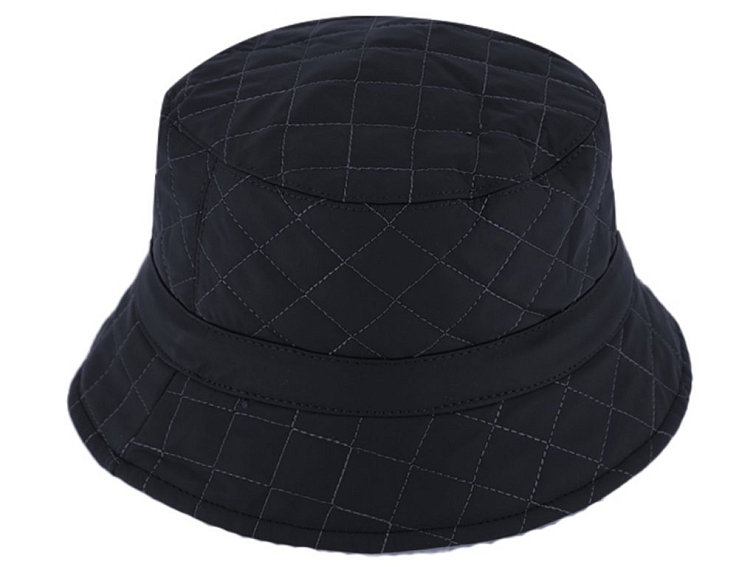 Nepromokavý modrý prošívaný bucket hat - podzimní voděodolný klobouk - Fiebig 1903