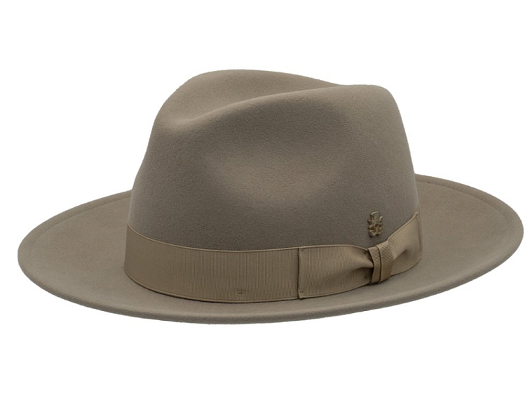 Luxusní béžový klobouk Mayser s širší krempou - Carlo (Limitovaná kolekce)